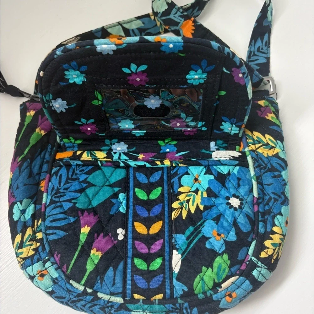 Vera Bradley Midnight Blues Lizzy Crossbody and Matching Trifold Wallet Set